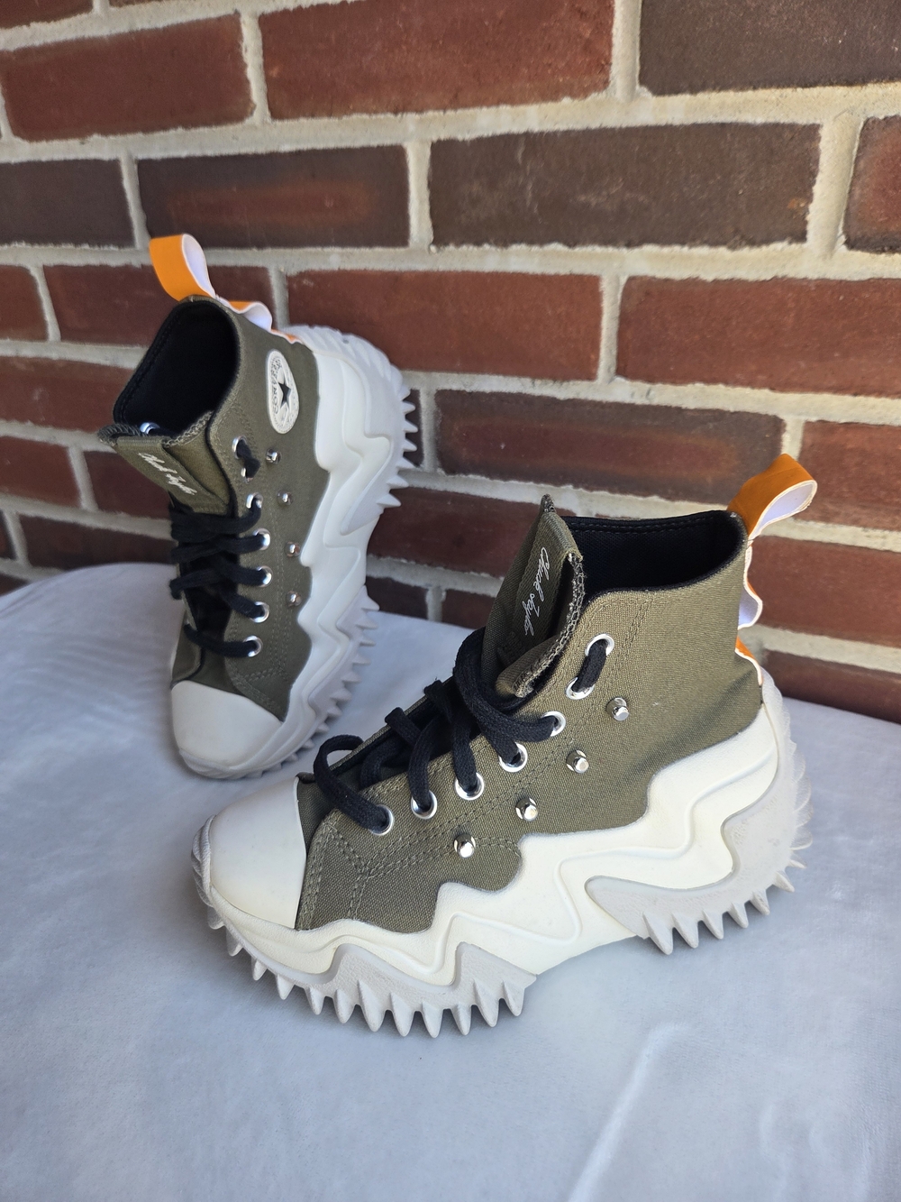 Converse Run Star Motion CX Olive Platform High Top Sneakers Women US 5 UK 3